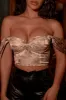 Off The Shoulder Corset Top- Floral Print Pink sold by My outfit online