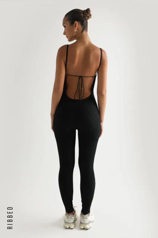 Back For More Ribbed Jumpsuit - Black sold by My outfit online