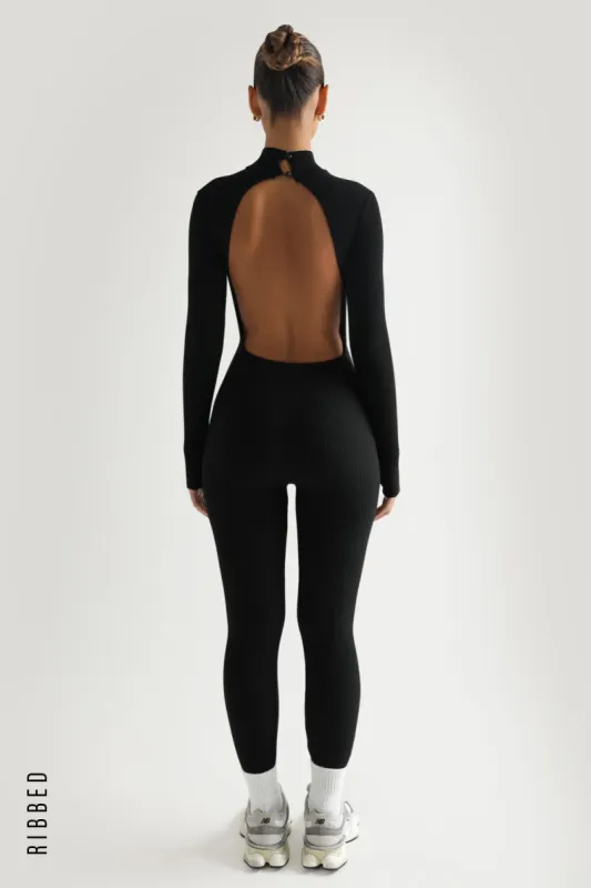 Kendall Ribbed Jumpsuit - Black sold by My outfit online