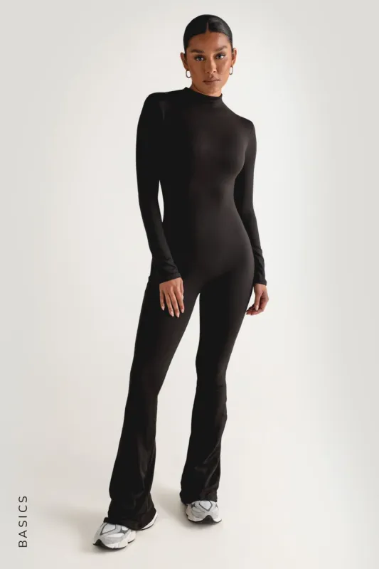 Below 0 Flared Jumpsuit - Black sold by My outfit online