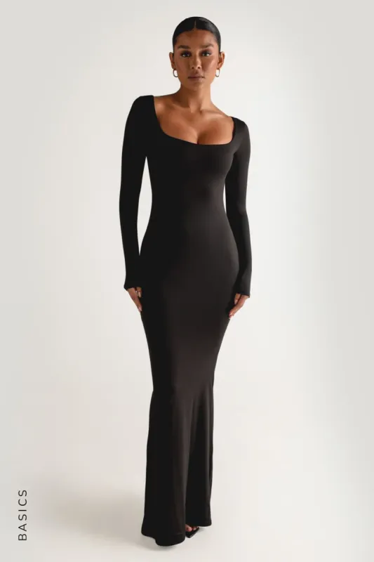Timeless Square Neck Maxi Dress - Black sold by My outfit online