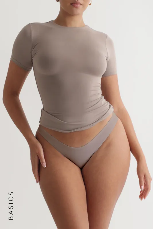 Mist Short Sleeve T-Shirt - Smokey Taupe sold by My outfit online