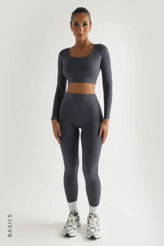 Just High Waisted Leggings - Charcoal sold by My outfit online