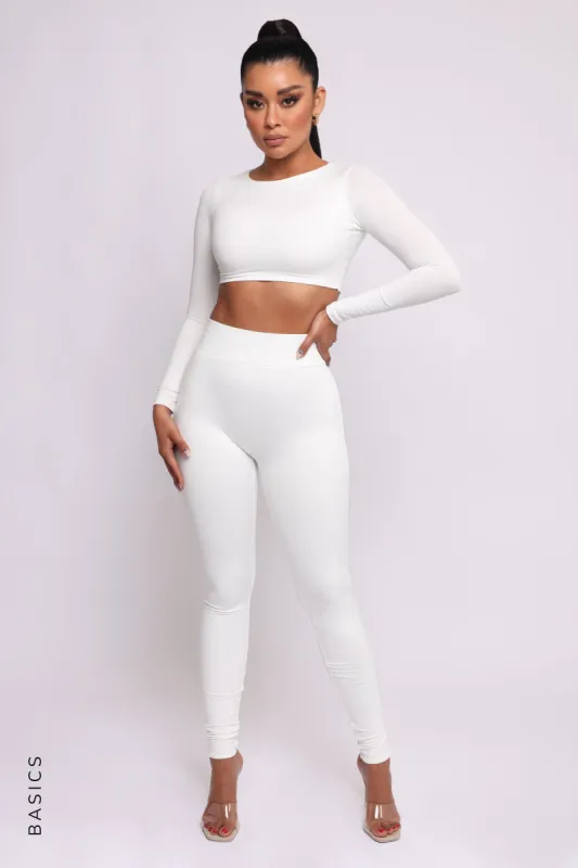 Ultra High Waisted Leggings - White sold by My outfit online