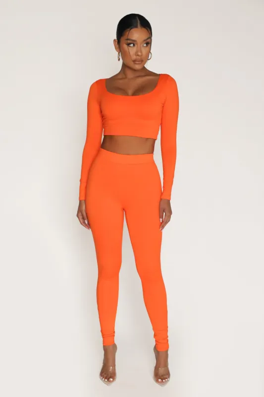 Just High Waisted Leggings - Orange (limited edition) sold by My outfit online