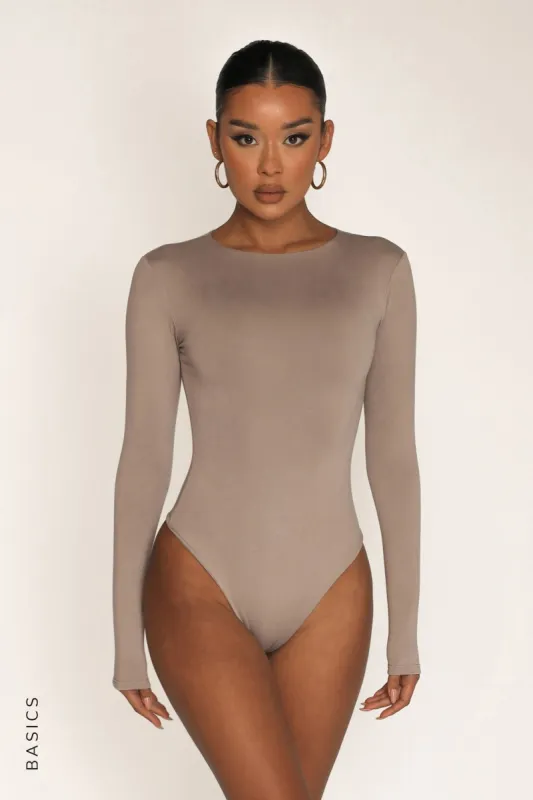 Mist Long Sleeve Bodysuit - Smokey Taupe sold by My outfit online
