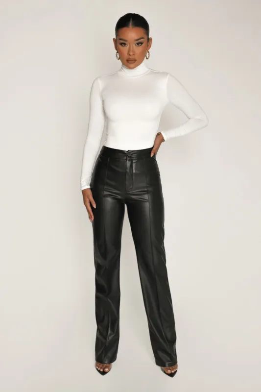 Arya Vegan Leather Trousers - Black sold by My outfit online
