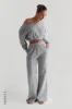 Structured Wide Leg Sweatpants - Heather Gray sold by My outfit online