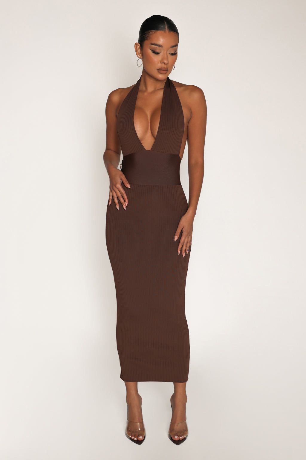 Hourglass Bandage Maxi Dress - Brown sold by My outfit online product image thumbnail 2
