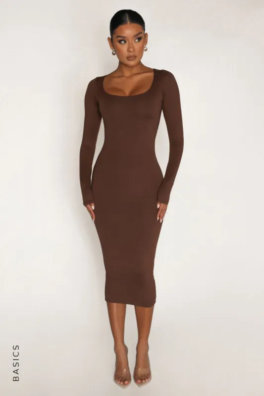Unforgettable Midi Dress - Brown sold by My outfit online