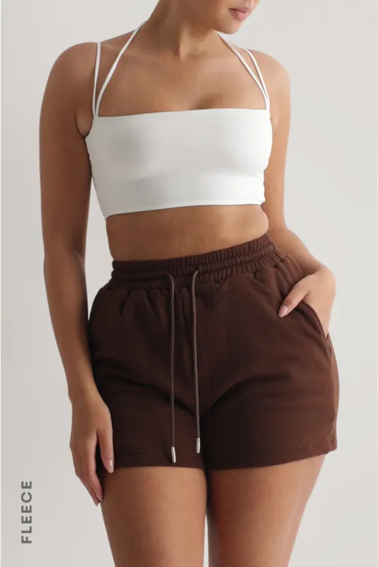 Classic Fleece Shorts-  Dark Chocolate sold by My outfit online