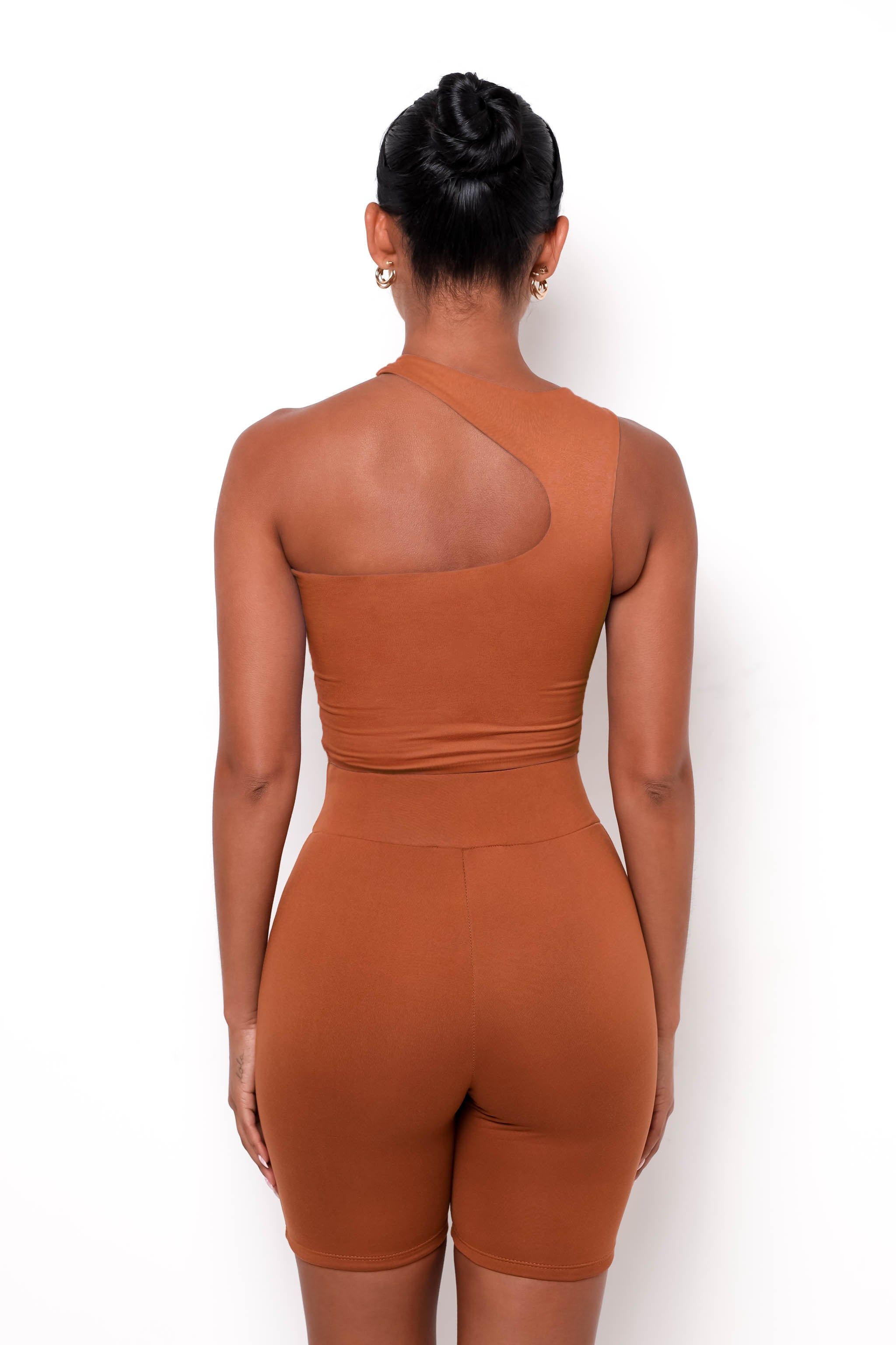 Ultra High Waisted Shorts - Dark Rust sold by My outfit online product image thumbnail 2