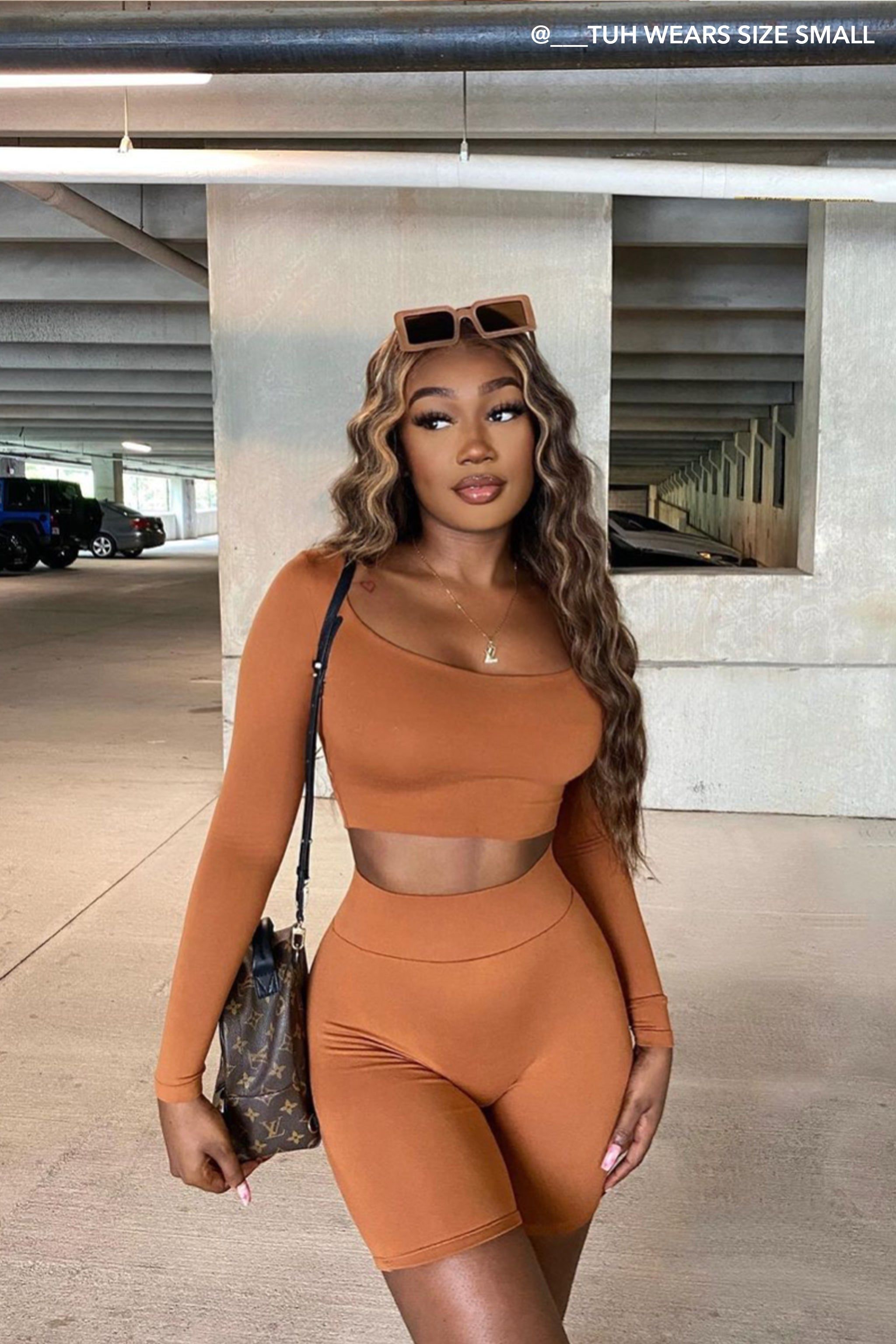 Ultra High Waisted Shorts - Dark Rust sold by My outfit online product image thumbnail 3