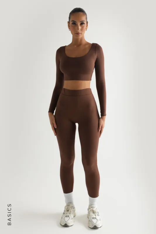 Just High Waisted Leggings - Brown sold by My outfit online