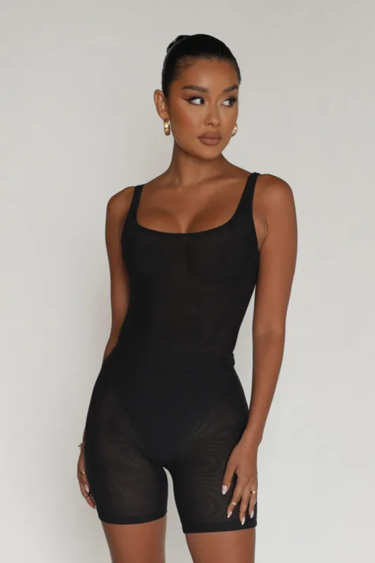 Just High Waisted Mesh Shorts -Black sold by My outfit online