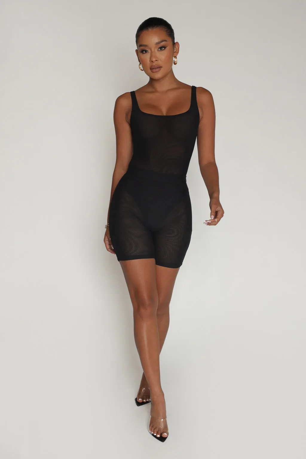 Just High Waisted Mesh Shorts -Black sold by My outfit online product image thumbnail 2