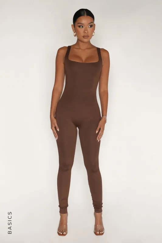 Second Skin Jumpsuit - Brown sold by My outfit online