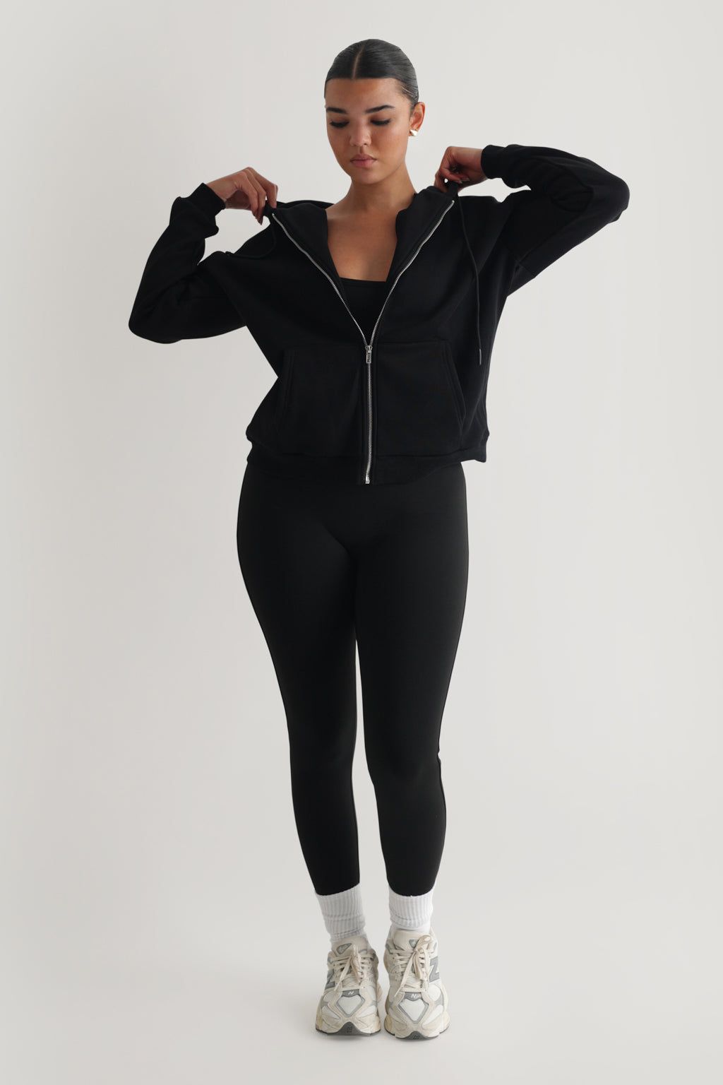 Casual Zip Up Hoodie - Black sold by My outfit online product image thumbnail 4
