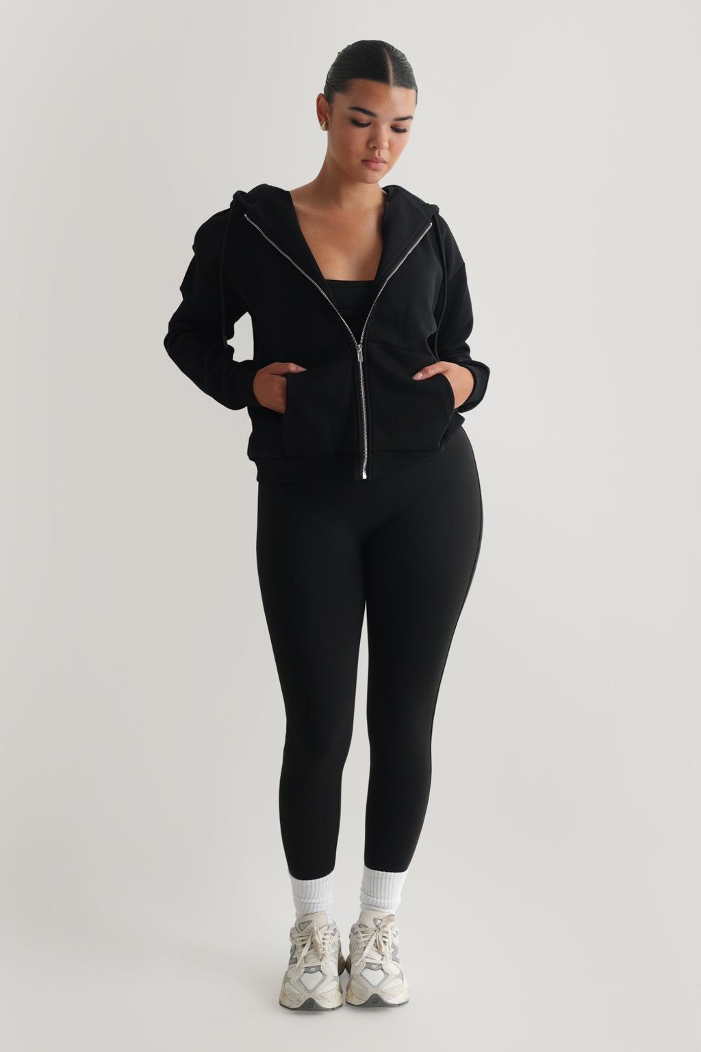 Casual Zip Up Hoodie - Black sold by My outfit online product image thumbnail 3
