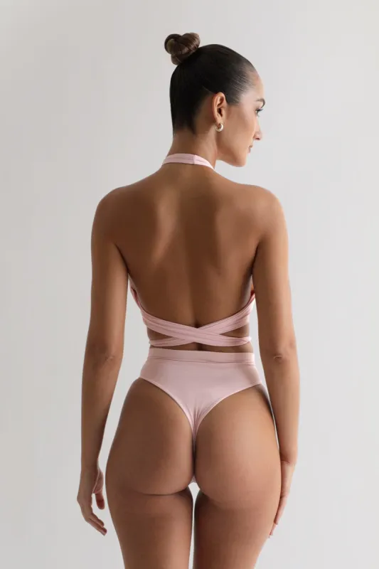 Luca High Waisted Bikini Bottoms  - Pink sold by My outfit online