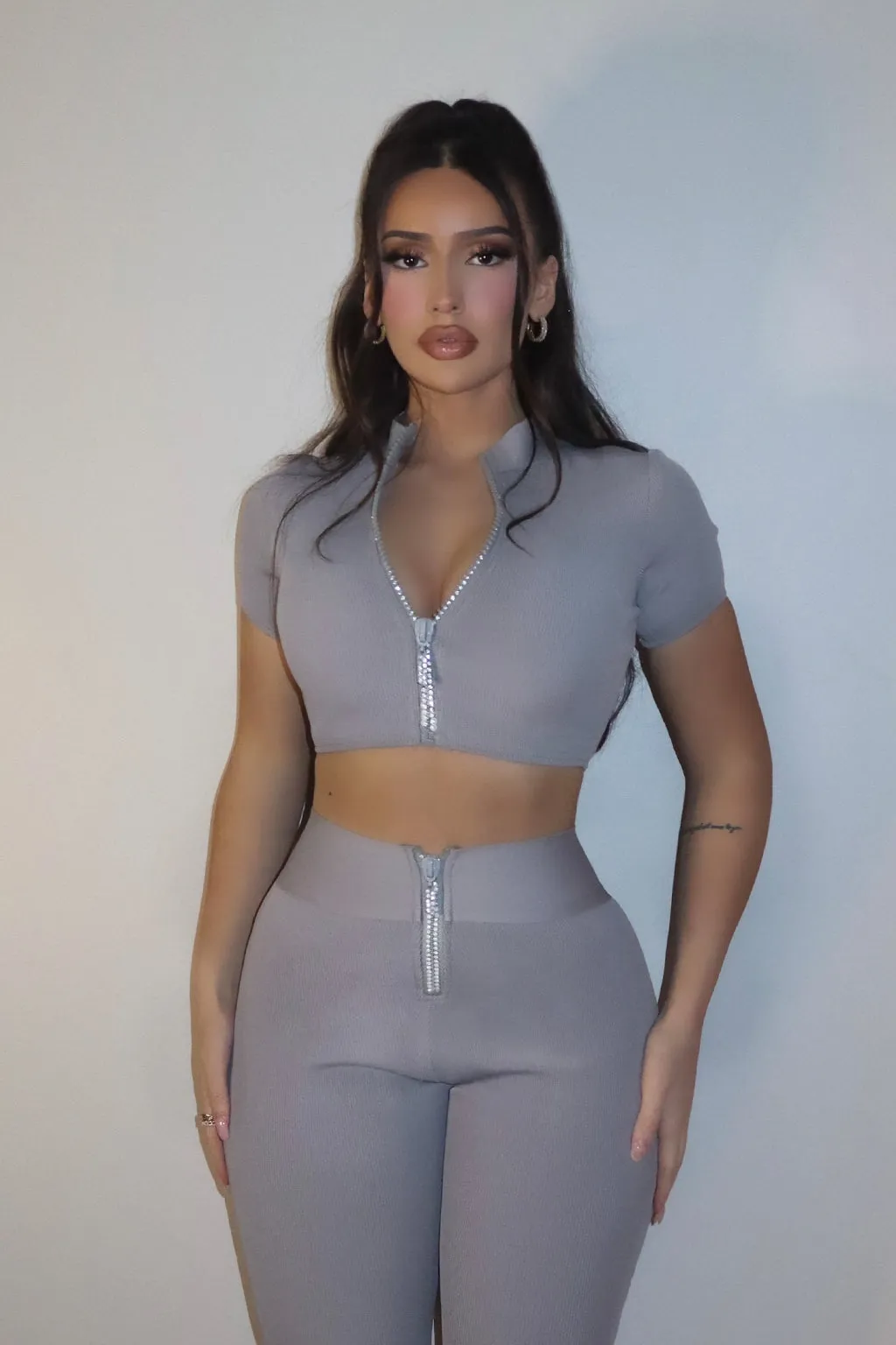 Molly Bandage Crop Top - Gray sold by My outfit online