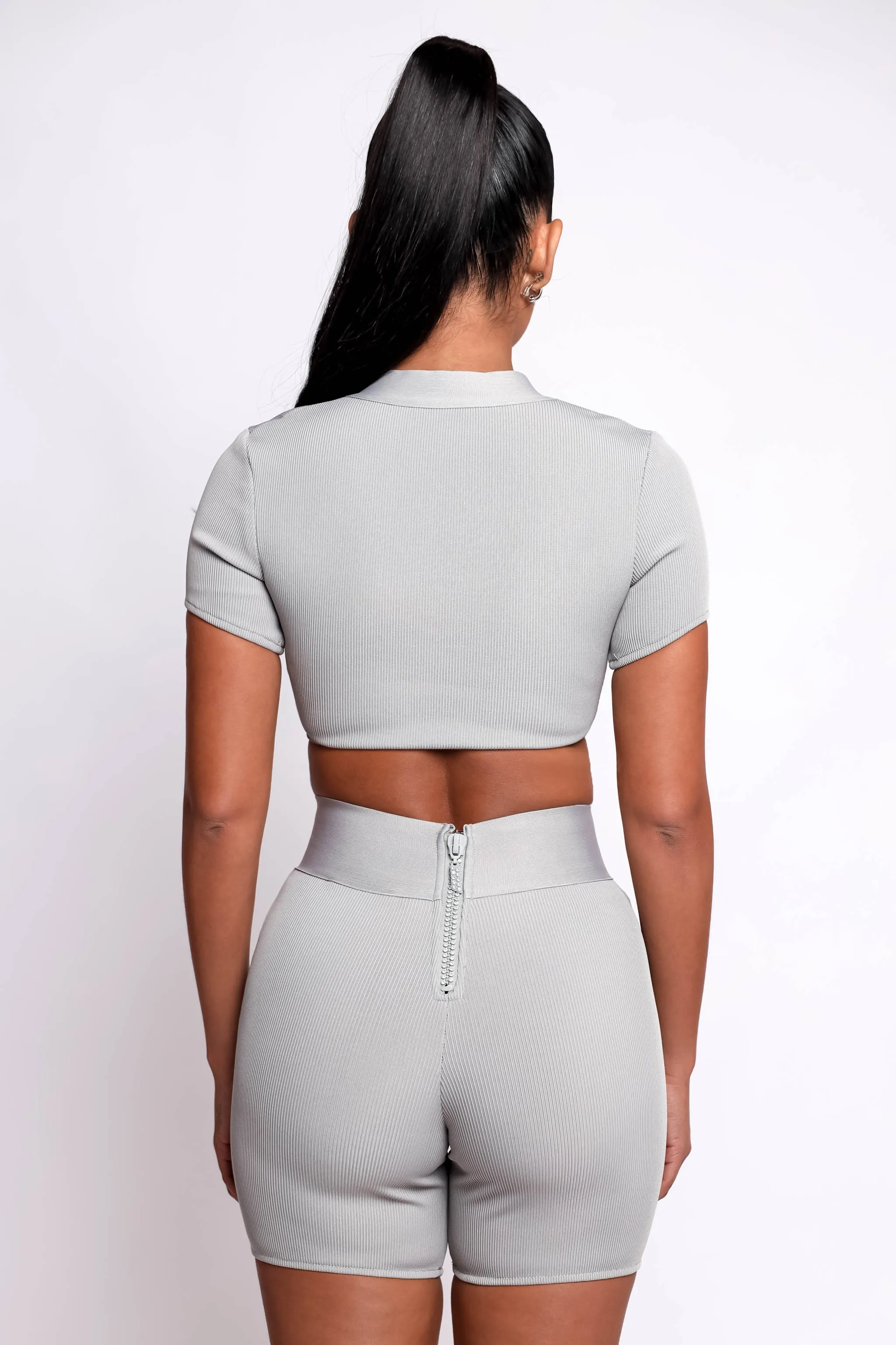 Molly Bandage Crop Top - Gray sold by My outfit online product image thumbnail 3