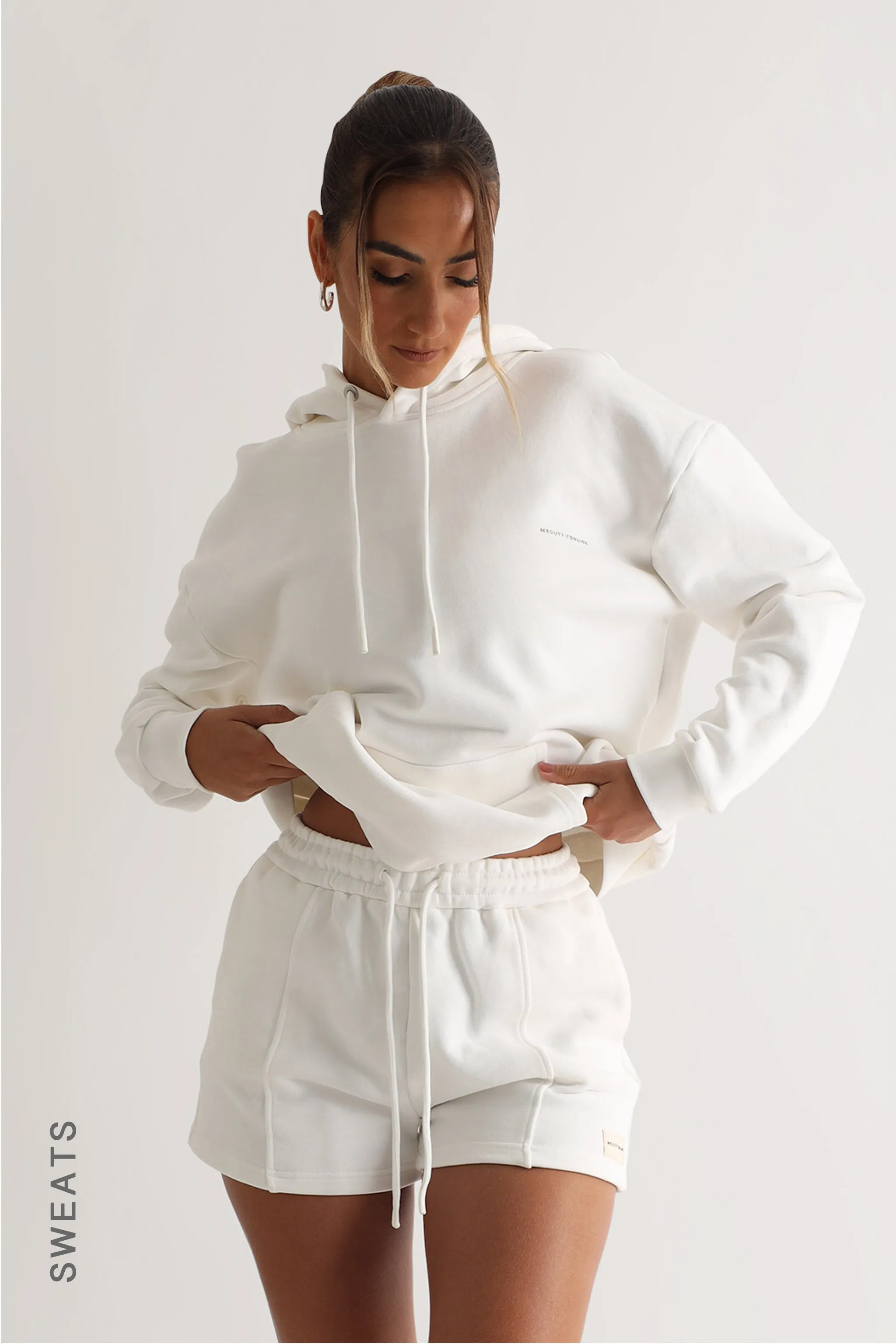 Relaxed Fit Hoodie - White sold by My outfit online