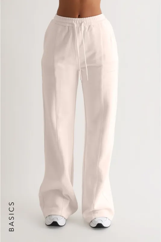 Structured Wide Leg Sweatpants  - Pearl sold by My outfit online