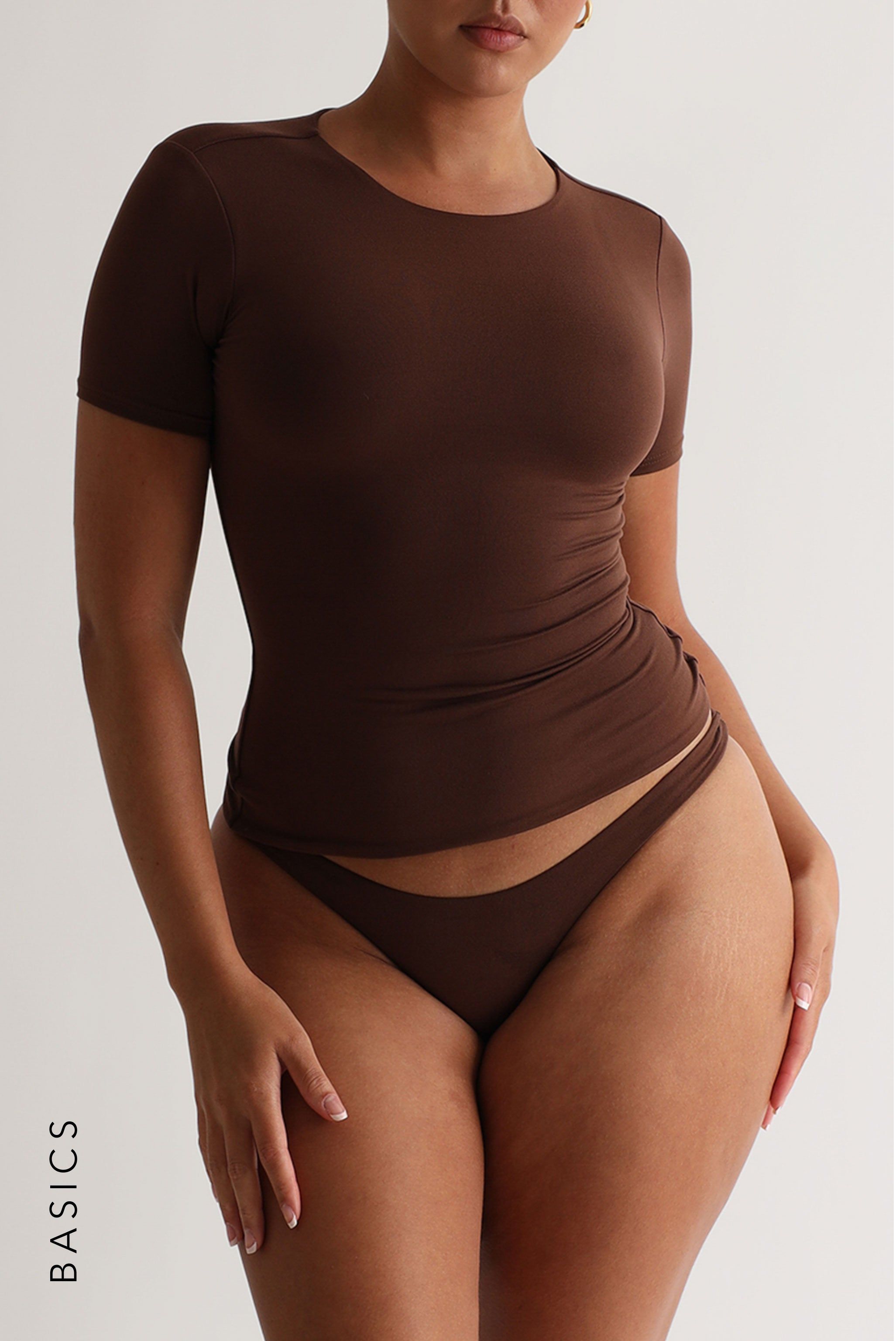 Mist Short Sleeve T-Shirt - Brown sold by My outfit online