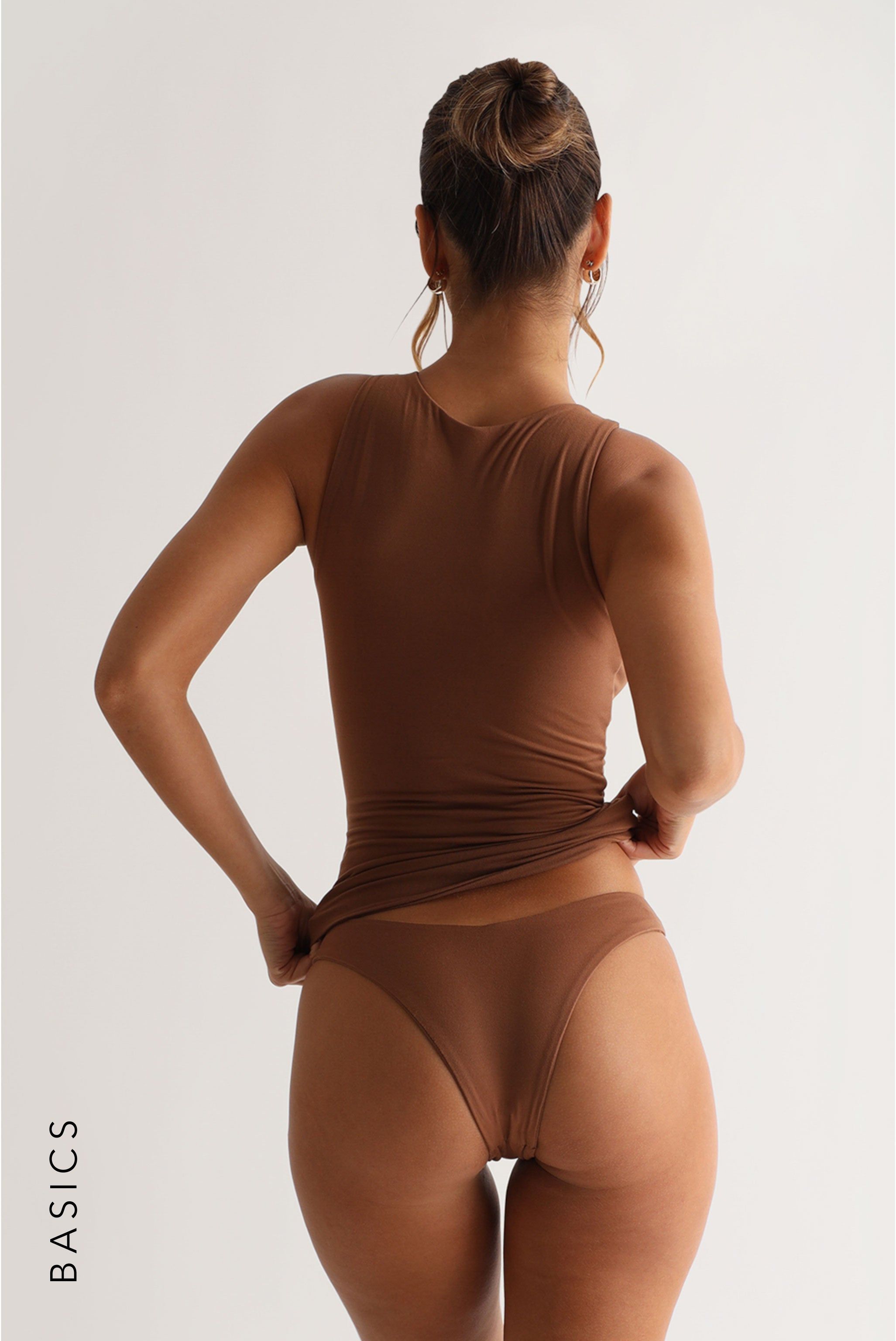 Daily Sleeveless T-Shirt - Light Brown sold by My outfit online product image thumbnail 2