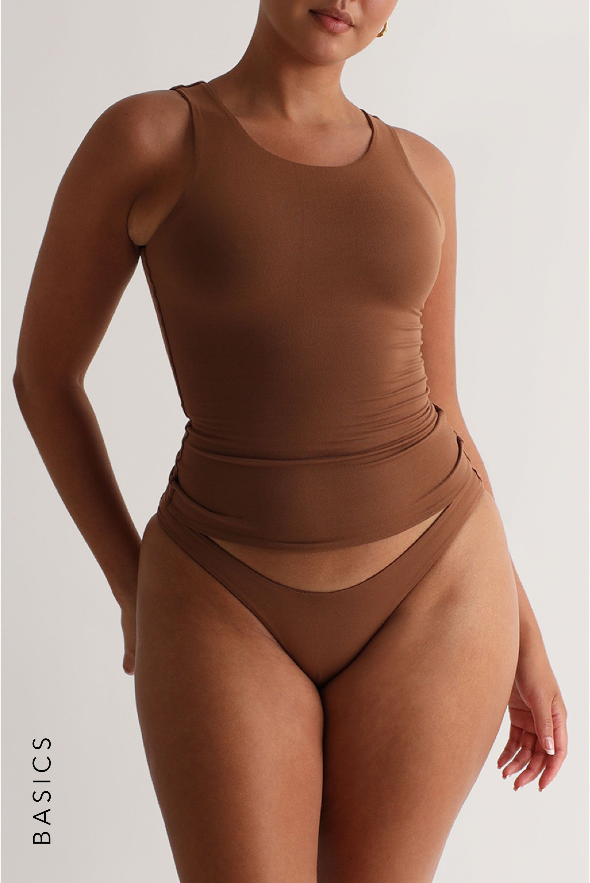 Daily Sleeveless T-Shirt - Light Brown sold by My outfit online product image thumbnail 3