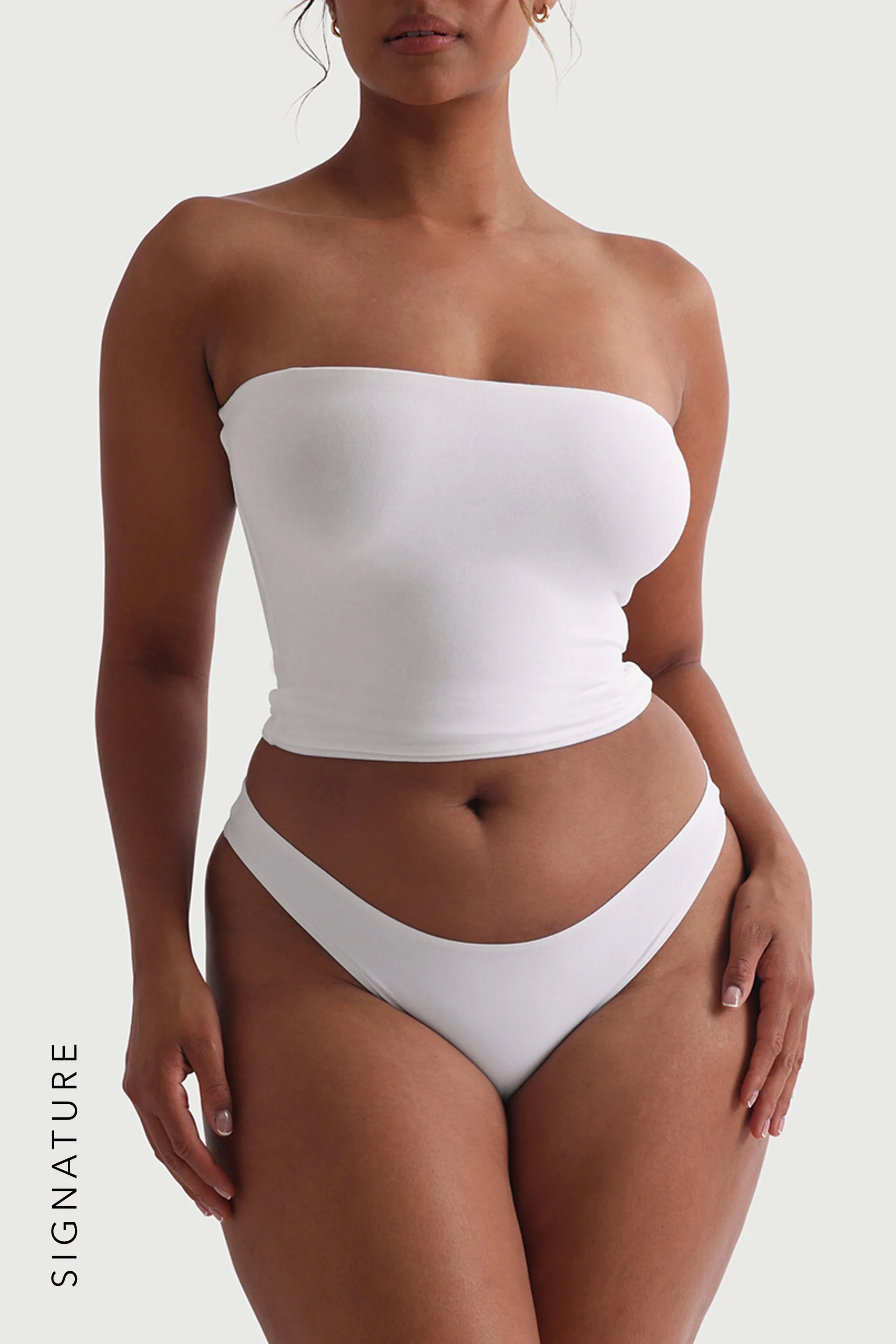 Classic Mid-Length Tube Top - White sold by My outfit online product image thumbnail 3