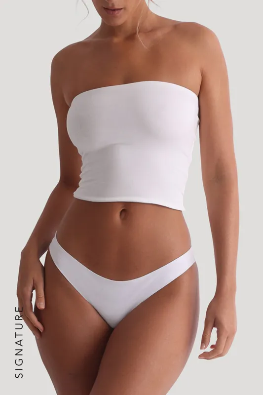 Classic Mid-Length Tube Top - White sold by My outfit online