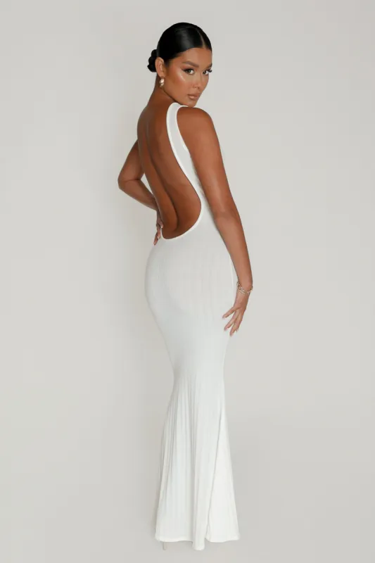 Monte Carlo Backless Maxi Dress - White sold by My outfit online