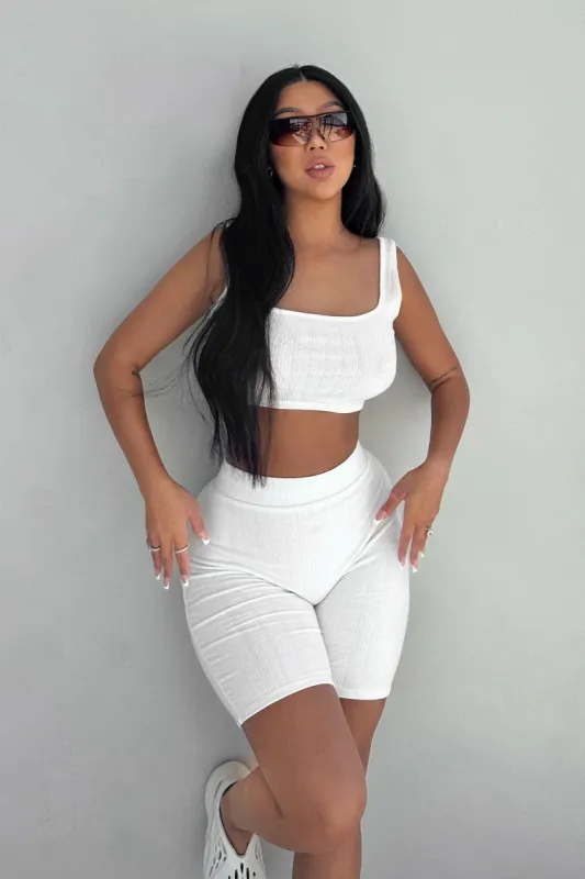 Savannah Two Piece Short Set - White sold by My outfit online