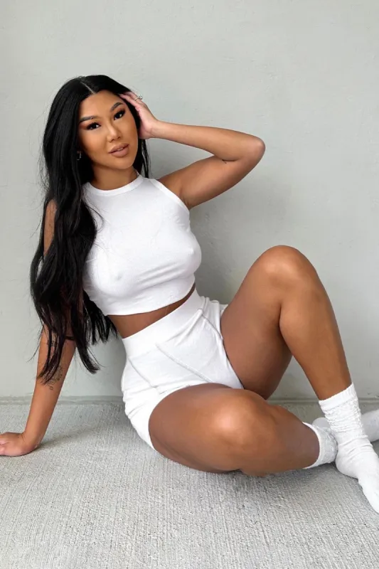 Essence Cotton Crop Top  -White sold by My outfit online