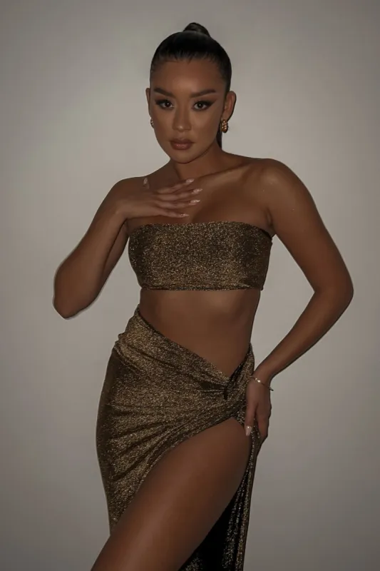 Skye Glitter Two Piece Set - Gold sold by My outfit online