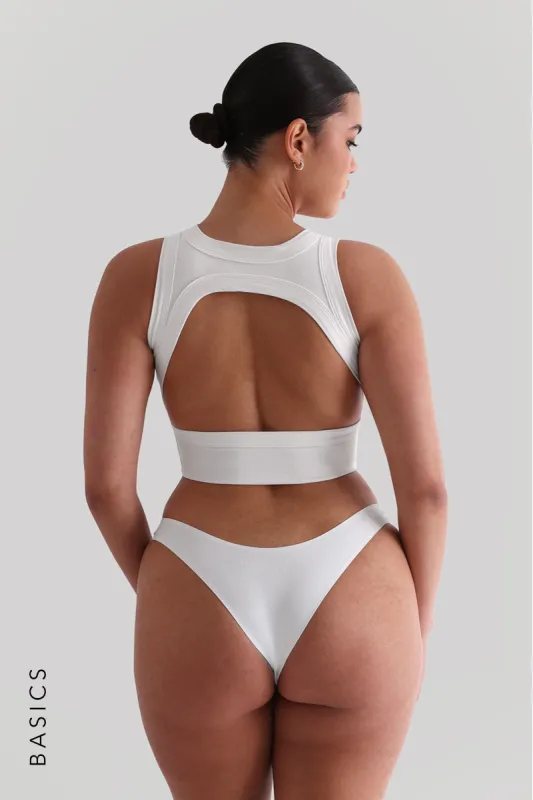 Open Back Crop Top - White sold by My outfit online
