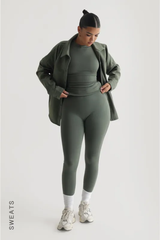 Oversized Cotton Jacket - Forest Green sold by My outfit online