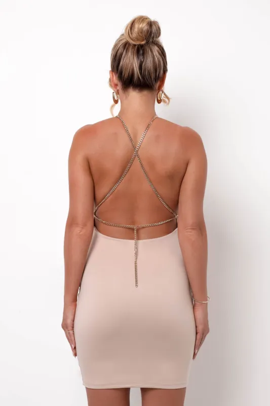 Amber Mini Dress - Oatmeal sold by My outfit online