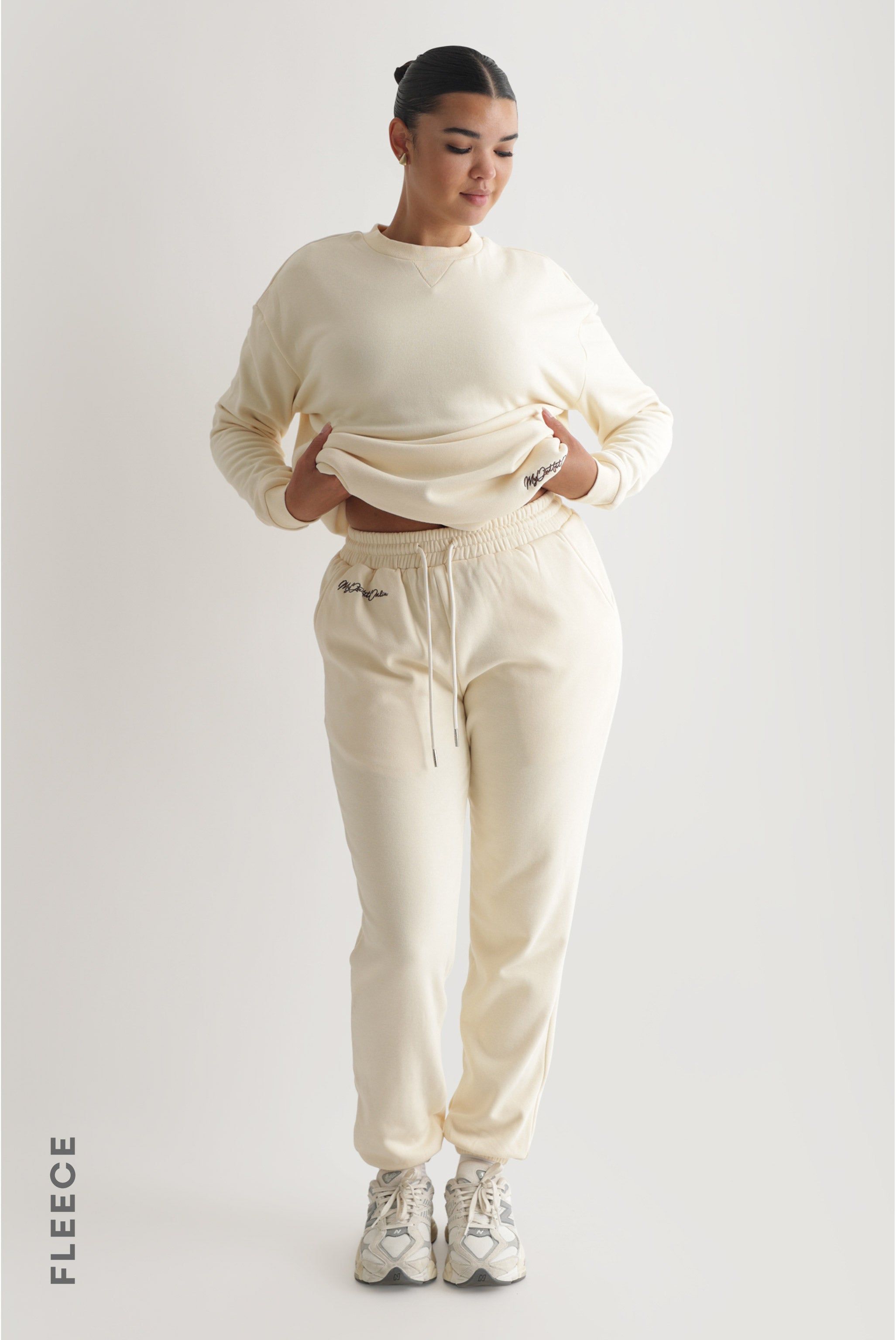 Classic Fleece Crewneck Sweater - Cream sold by My outfit online