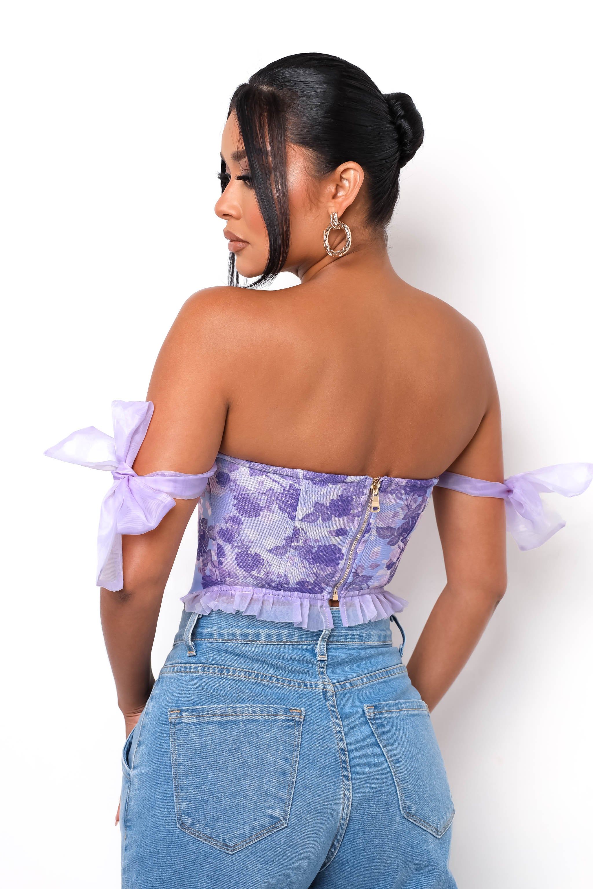 Flora Crop Top - Lavender sold by My outfit online product image thumbnail 3