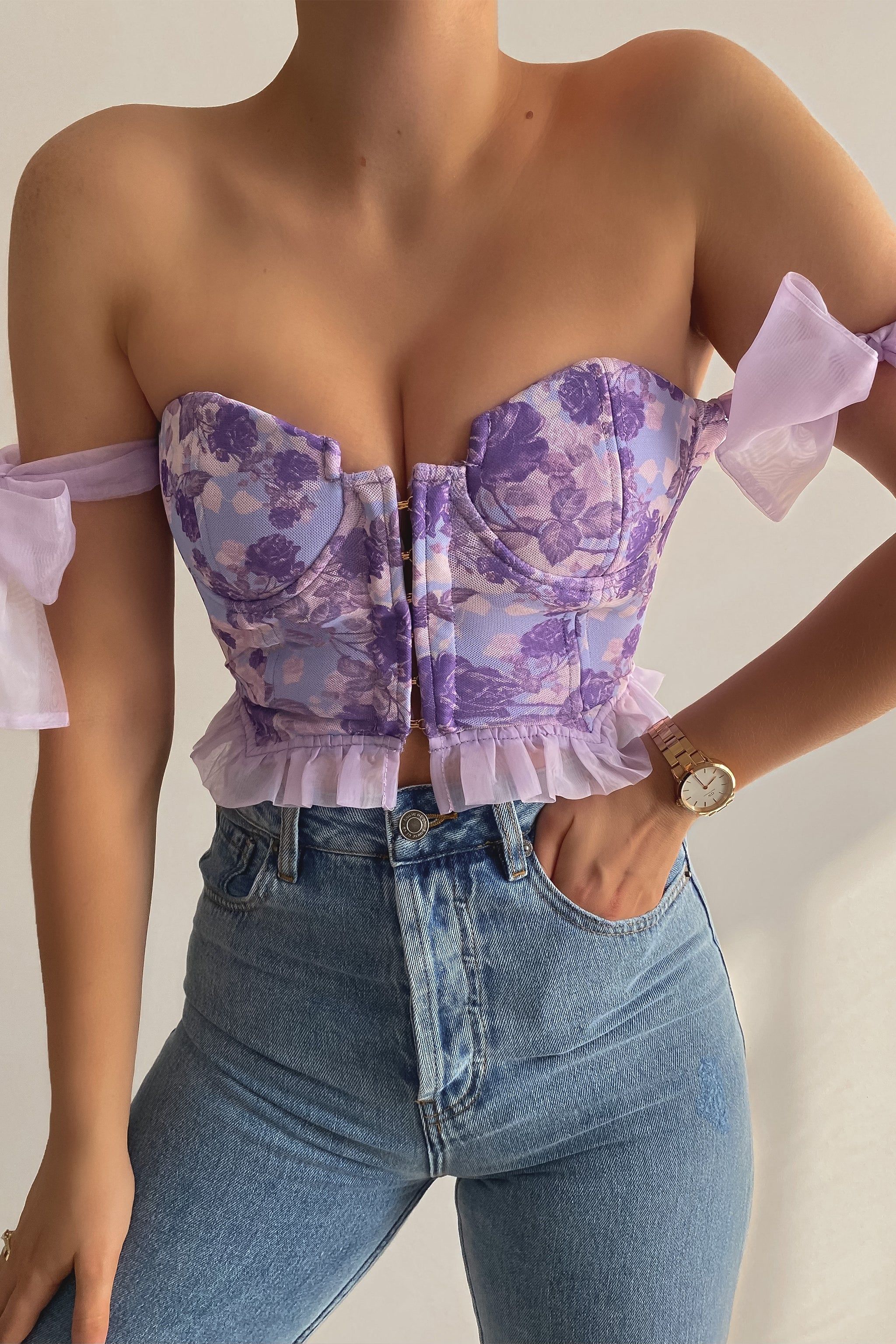 Flora Crop Top - Lavender sold by My outfit online