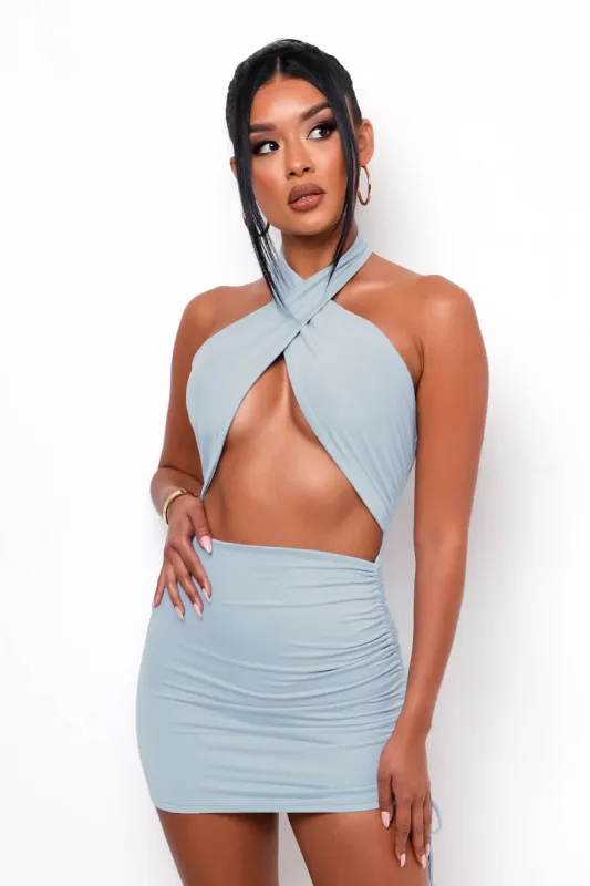 Penelope Mini Dress - Cool Blue sold by My outfit online