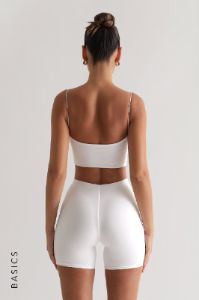 String Cami Crop Top - White sold by My outfit online