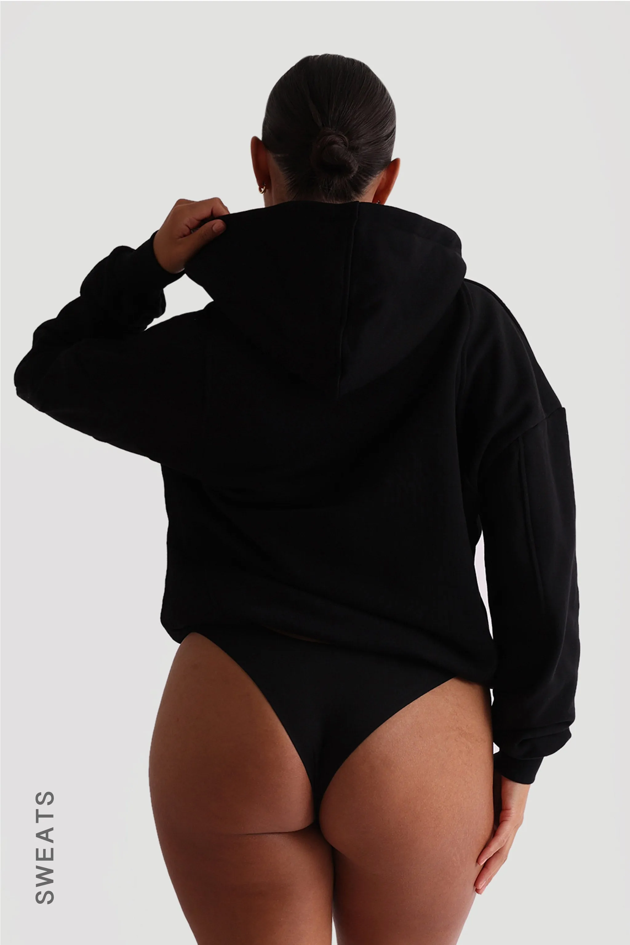 Boyfriend Zip-Up Hoodie - Black sold by My outfit online product image thumbnail 2