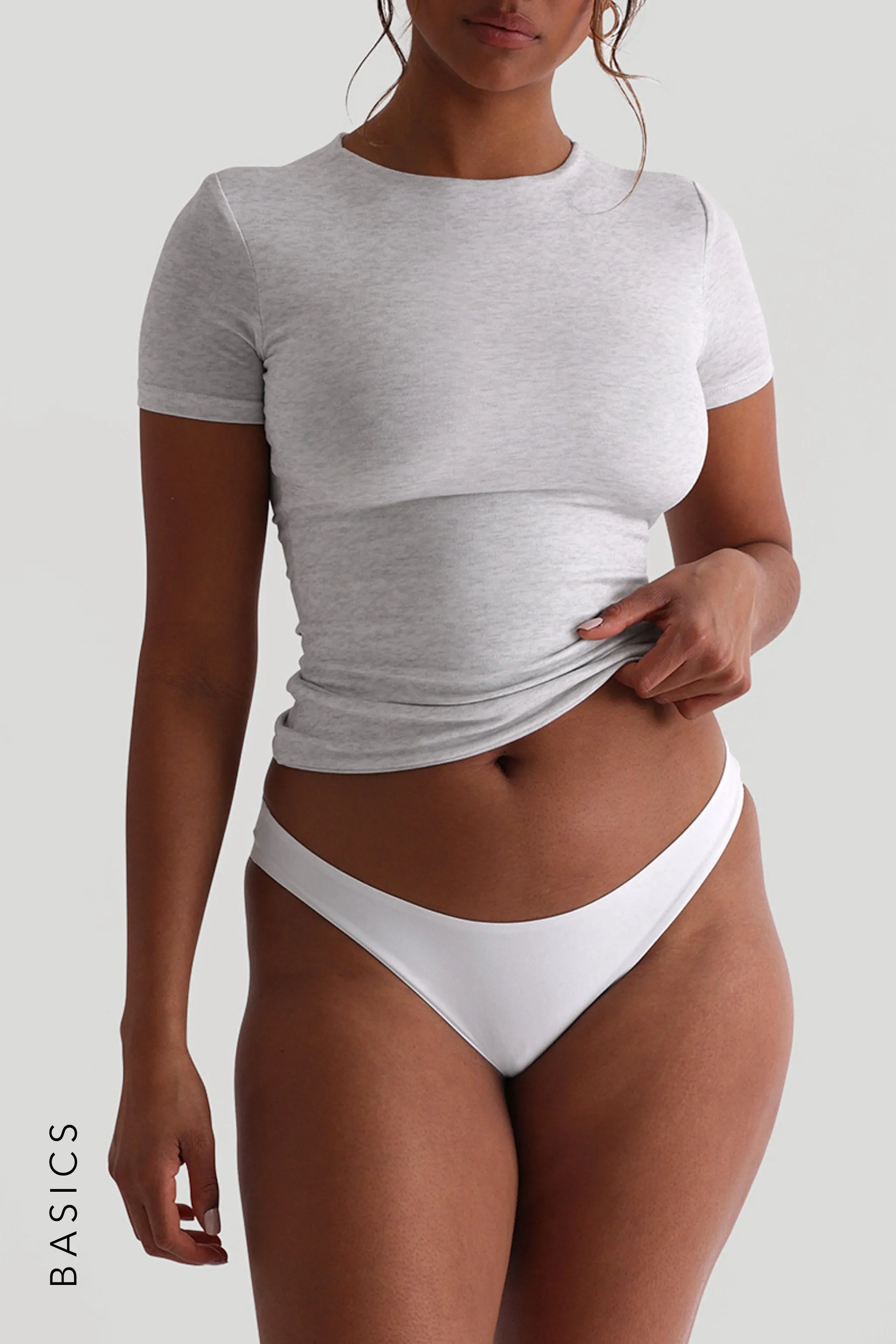 Mist Short Sleeve T-Shirt - Light Heather Gray sold by My outfit online product image thumbnail 3