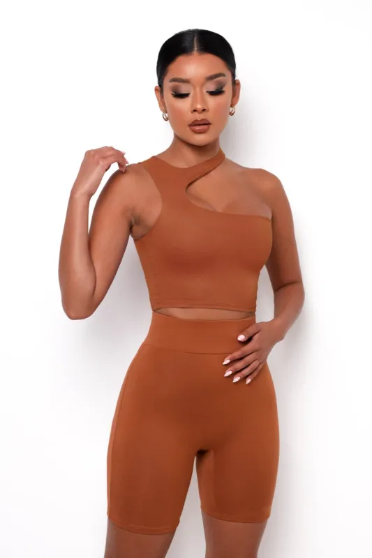 Ultra High Waisted Shorts - Dark Rust sold by My outfit online
