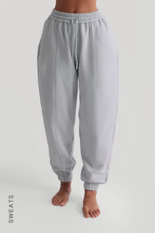 Baggy Fit Structured Sweatpants - Sky sold by My outfit online