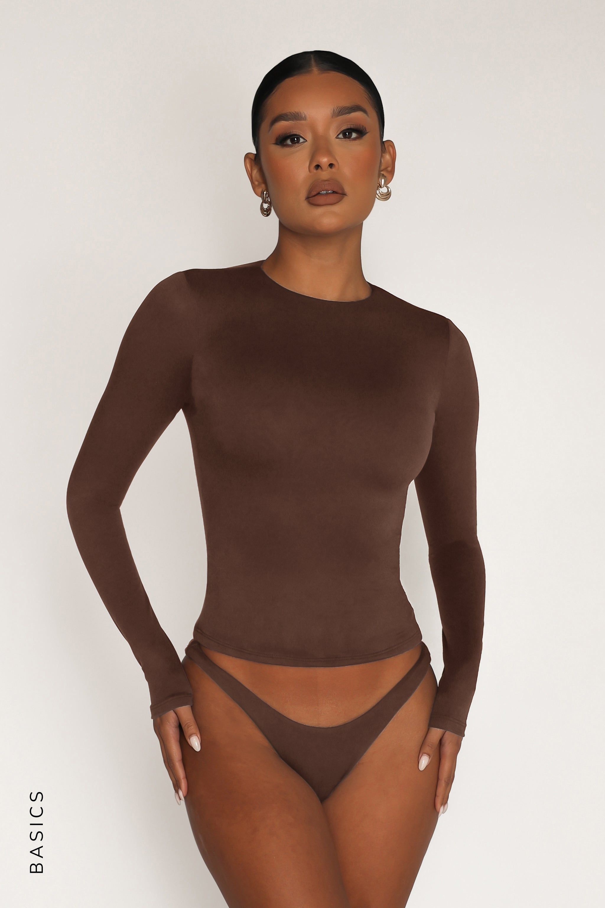 Mist Long Sleeve T-Shirt - Brown sold by My outfit online product image thumbnail 3